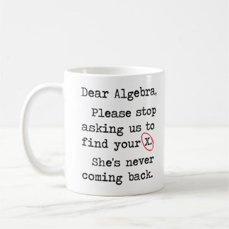 Caneca De Café A cara álgebra para de por favor pedir que nós