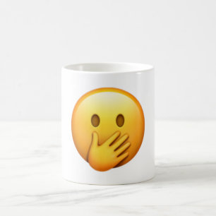 Caneca De Café A cara com cede a boca - Emoji