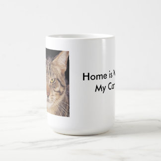 Caneca De Café A casa é o lugar onde meu gato está
