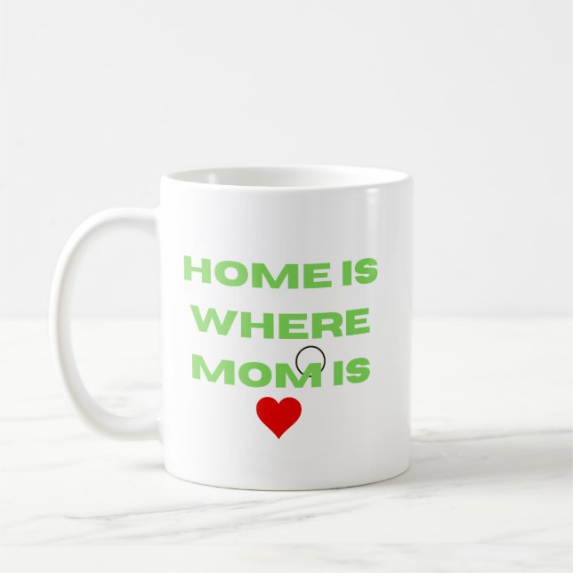 Caneca De Café A Casa É Onde A Mãe Está (Esquerda)