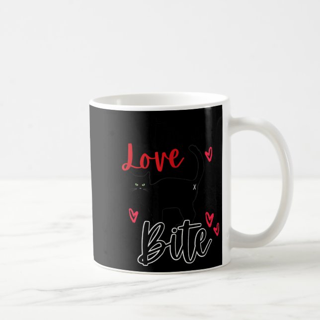 Caneca De Café A Cat Bite Means Love, Kitty Valentines  (Direita)