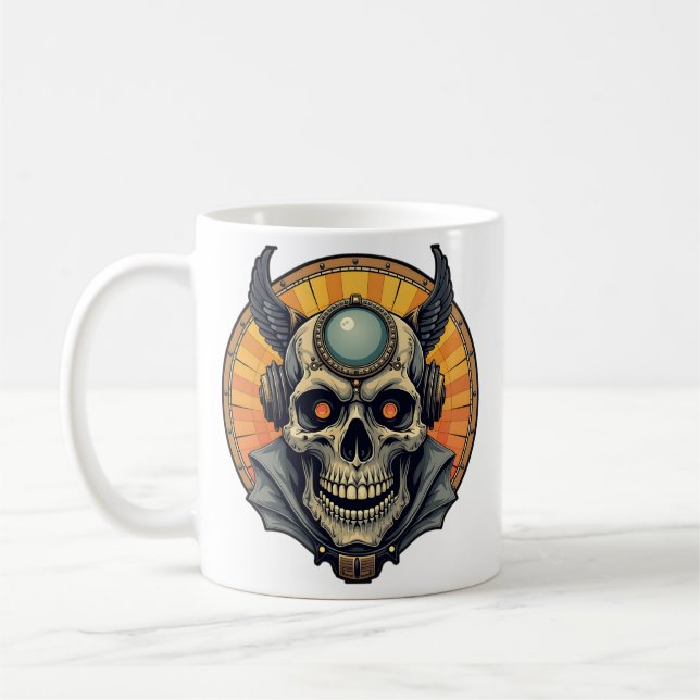 Caneca De Café A caveira alada. (Esquerda)