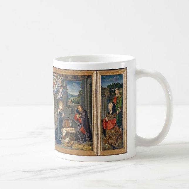 Caneca De Café A cena da natividade é um belo Natal religioso (Direita)