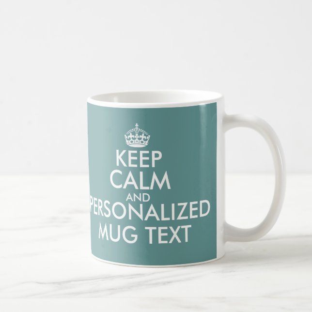 Caneca De Café A cerceta KeepCalm verde agride o modelo de | (Direita)
