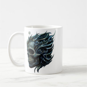 Caneca De Café A Chama da Vida: Um Design de Caveira.