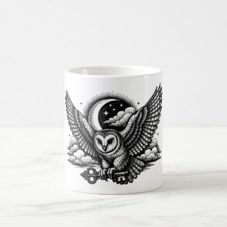 Caneca De Café A Chave Secreta da Coruja - Gravura Gótica