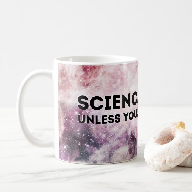 Caneca De Café A ciência é dura (Com Donut)