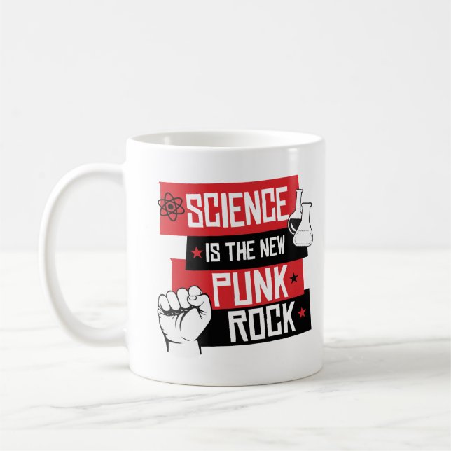 Caneca De Café A CIÊNCIA É o PUNK ROCK NOVO - RESISTA - - (Esquerda)