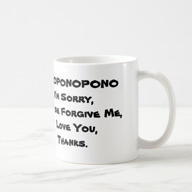 CANECA DE CAFÉ A COLEÇÃO DE HOPONOPONO AGRIDE A LÍNGUA INGLESA (Direita)