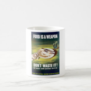 Caneca De Café A comida é uma arma