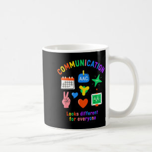 Caneca De Café A comunicação parece diferente para todos autismo