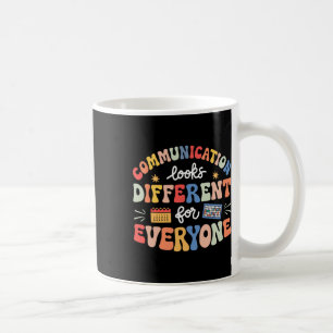 Caneca De Café A comunicação Parece Diferente Para Todos Os Autis
