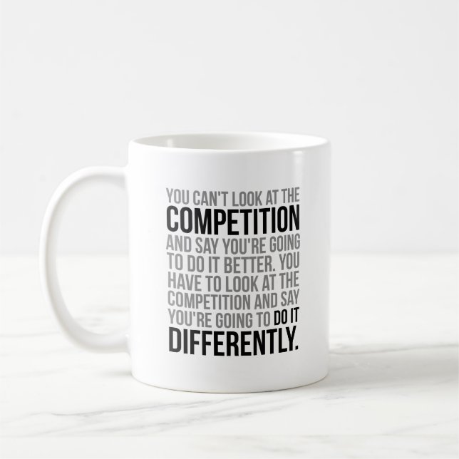 Caneca De Café A concorrência faz isso de forma diferente (Esquerda)