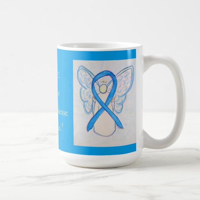 Caneca De Café A consciência da doença de Addison Ribbon Angel Mu (Direita)