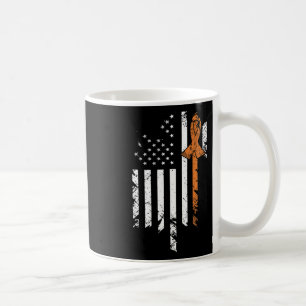 Caneca De Café A Consciência do cancer vence a bandeira americana