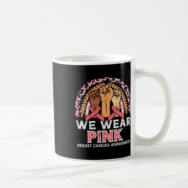 Caneca De Café A consciência dos canceres aumenta e Vestimos home (Direita)
