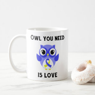 Caneca De Café A coruja que você precisa é amor, consciência d