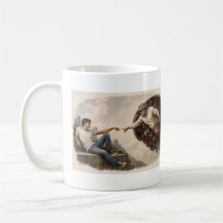 Caneca De Café A Criação de Adão - Versão Moderna