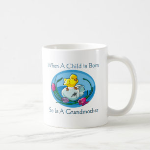 Caneca De Café A criança é nascida - avó