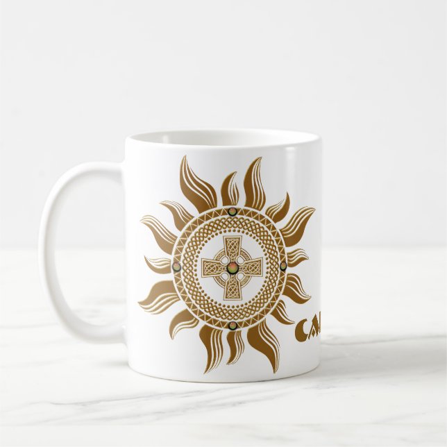 Caneca De Café A cruz celta ouro. (Esquerda)