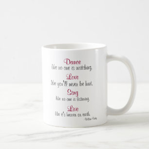 Caneca De Café A dança, amor, canta, vivo…