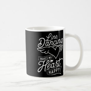 Caneca De Café A dança da linha faz meu coração feliz - campeão d