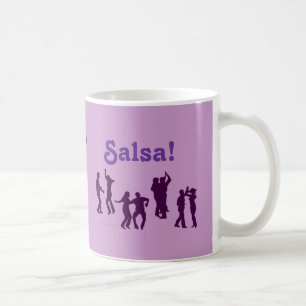 Caneca De Café A dança da salsa levanta as silhuetas feitas sob