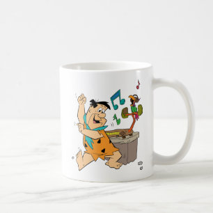 Caneca De Café A dança do Flintstone dos Flintstones   Fred
