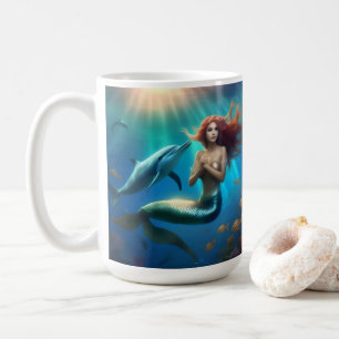 Caneca De Café "A Dança do Oceano: A Viagem de uma Sereia e Golfi
