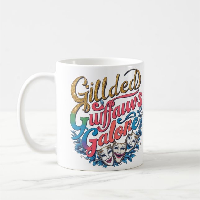 Caneca De Café A design para Gilded Guffaws Galore (Esquerda)