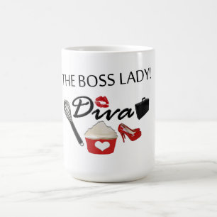 Caneca De Café A DIVA '' nova" da caneca da senhora café do chef