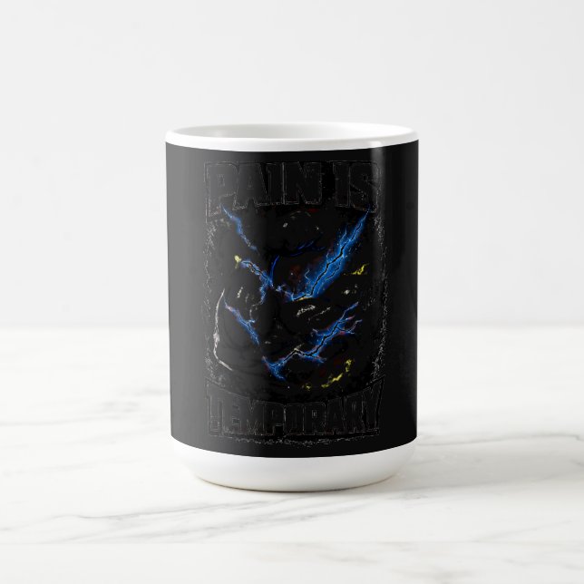 Caneca De Café A Dor é Temporária – Mentalidade de Ginásio de Res (Centro)