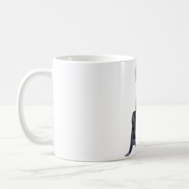 Caneca De Café A é para o macaco angolano Colobus (Esquerda)