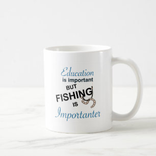 CANECA DE CAFÉ A EDUCAÇÃO É IMPORTANTE - A PESCA É IMPORTANTE