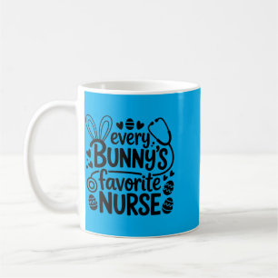 Caneca De Café A Enfermeira Favorita de Todos os Coelhinhos Coelh