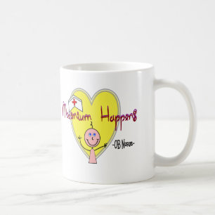 Caneca De Café A enfermeira "Meconium de OB acontece" divertido