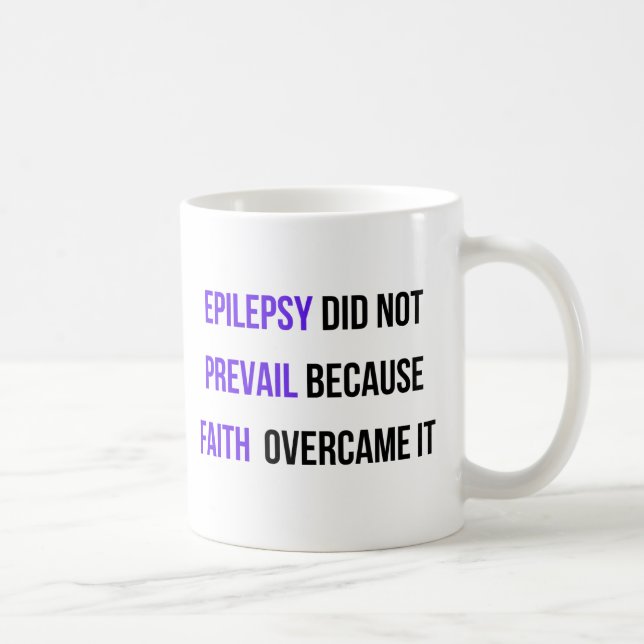 Caneca De Café A epilepsia não prevaleceu (Direita)