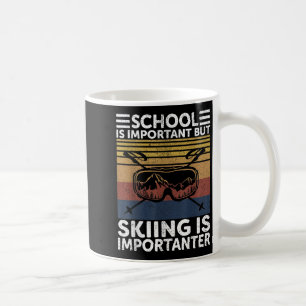 Caneca De Café A Escola É Importante Mas Esquiar É Importante Esq