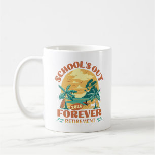 Caneca De Café A escola está fora para sempre 2026, professor apo