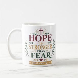 Caneca De Café A Esperança é Mais Forte do que o Medo Citação Cri