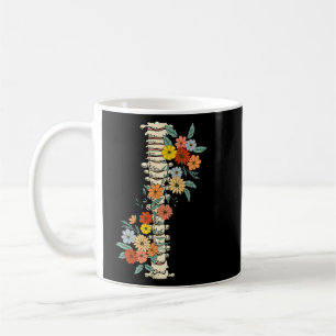 Caneca De Café A Espinha Floral do Halloween Cresce Através Dela