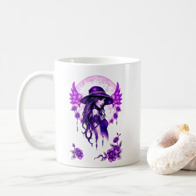Caneca De Café A Essência da Mulher: Graça, Força e Beleza (Com Donut)