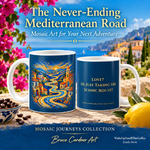 Caneca De Café A Estrada Mediterrânea Sem Fim