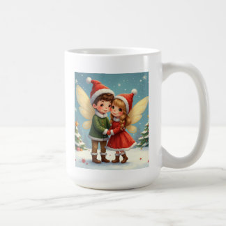 Caneca De Café A fada de Natal de um par de Mugs