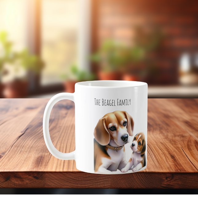 Caneca De Café A Família Beagel (Criador carregado)