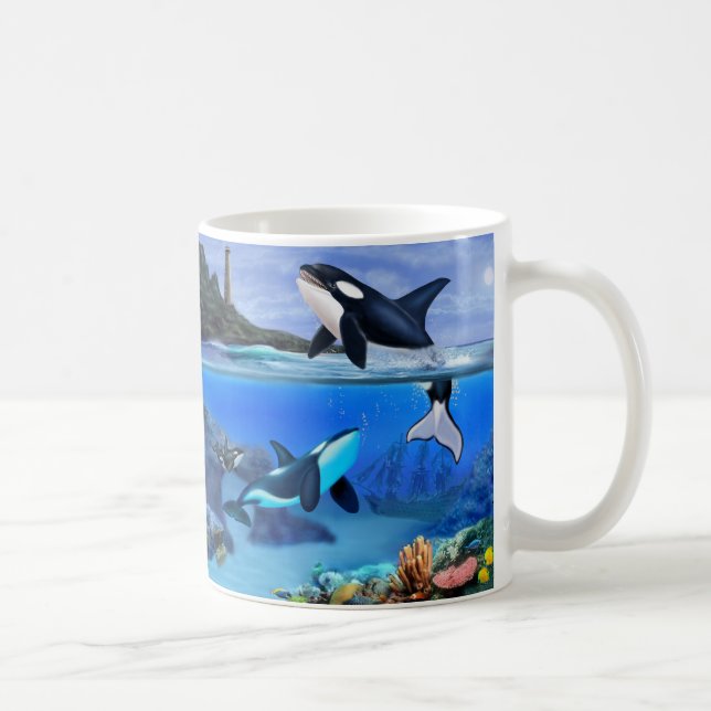 Caneca De Café A família da orca (Direita)
