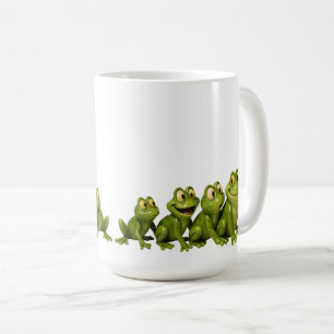 Caneca De Café A Família de Rãs