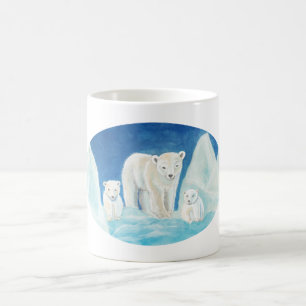 Caneca De Café A família do Urso Polar