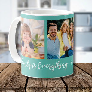 Caneca De Café A Família É Tudo 3 Colagem de Fotos Nome da Famíli