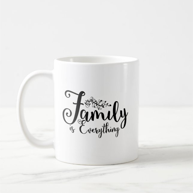 Caneca De Café A Família É Tudo Citado (Esquerda)